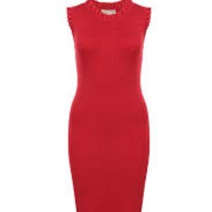 Michael Kors Red Sleeveless Sweater Dress NWOT